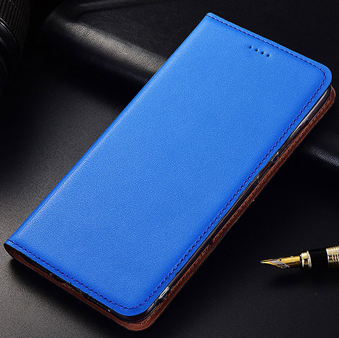 Coque Portefeuille Livre Cuir Etui Clapet pour Samsung Galaxy A6s Bleu