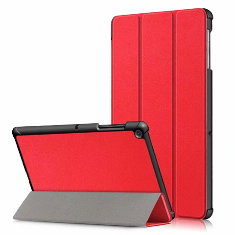 Coque Portefeuille Livre Cuir Etui Clapet pour Samsung Galaxy Tab S5e 4G 10.5 SM-T725 Rouge