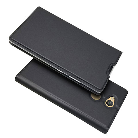 Coque Portefeuille Livre Cuir Etui Clapet pour Sony Xperia L2 Noir