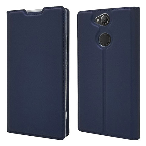 Coque Portefeuille Livre Cuir Etui Clapet pour Sony Xperia XA2 Ultra Bleu