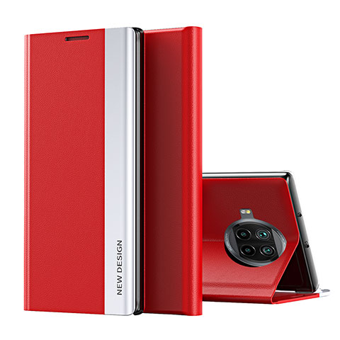 Coque Portefeuille Livre Cuir Etui Clapet Q01H pour Xiaomi Mi 10i 5G Rouge
