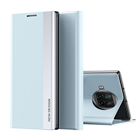 Coque Portefeuille Livre Cuir Etui Clapet Q01H pour Xiaomi Mi 10T Lite 5G Bleu Ciel