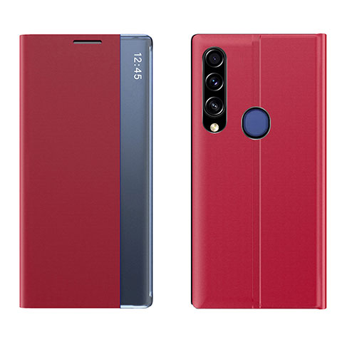 Coque Portefeuille Livre Cuir Etui Clapet QH1 pour Huawei P40 Lite E Rouge