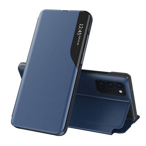 Coque Portefeuille Livre Cuir Etui Clapet QH1 pour Samsung Galaxy A03s Bleu
