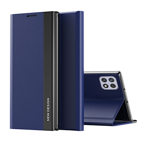 Coque Portefeuille Livre Cuir Etui Clapet QH1 pour Samsung Galaxy A22 5G Bleu
