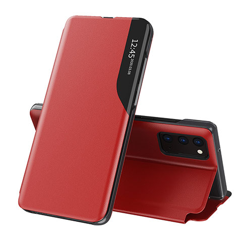 Coque Portefeuille Livre Cuir Etui Clapet QH1 pour Samsung Galaxy M02s Rouge