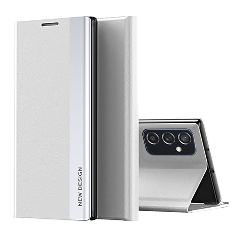 Coque Portefeuille Livre Cuir Etui Clapet QH2 pour Samsung Galaxy M23 5G Blanc