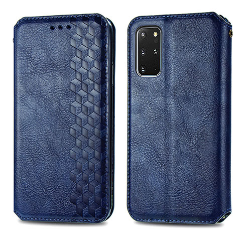 Coque Portefeuille Livre Cuir Etui Clapet S01D pour Samsung Galaxy S20 Plus Bleu