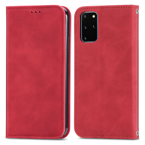 Coque Portefeuille Livre Cuir Etui Clapet S04D pour Samsung Galaxy S20 Plus 5G Rouge