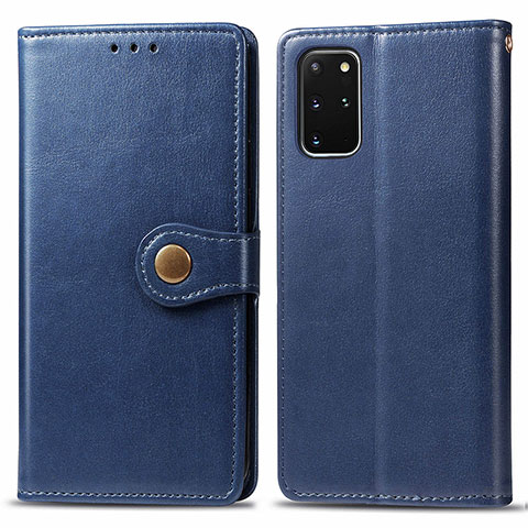Coque Portefeuille Livre Cuir Etui Clapet S05D pour Samsung Galaxy S20 Plus 5G Bleu