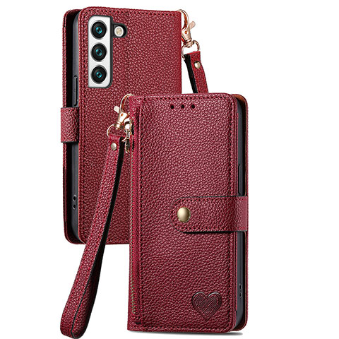 Coque Portefeuille Livre Cuir Etui Clapet S15D pour Samsung Galaxy S23 5G Rouge