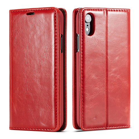 Coque Portefeuille Livre Cuir Etui Clapet T01 pour Apple iPhone XR Rouge