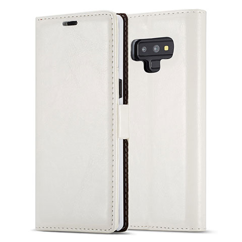 Coque Portefeuille Livre Cuir Etui Clapet T01 pour Samsung Galaxy Note 9 Blanc