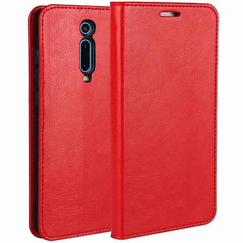 Coque Portefeuille Livre Cuir Etui Clapet T01 pour Xiaomi Mi 9T Pro Rouge