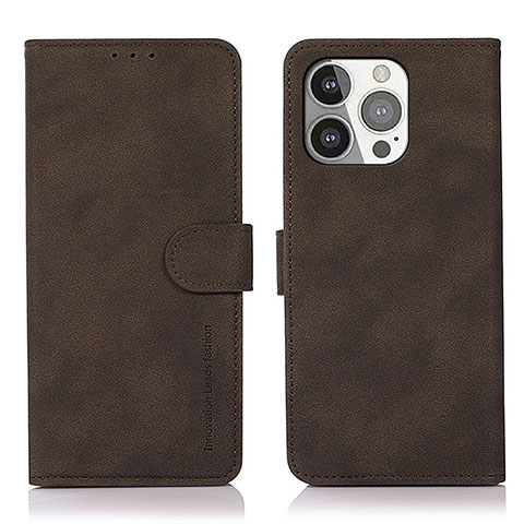 Coque Portefeuille Livre Cuir Etui Clapet T02 pour Apple iPhone 13 Pro Marron