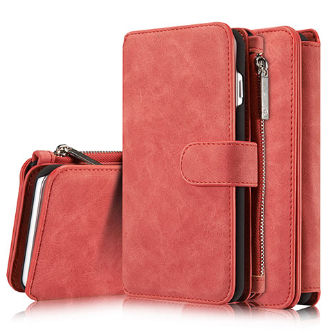 Coque Portefeuille Livre Cuir Etui Clapet T02 pour Apple iPhone 8 Plus Rouge