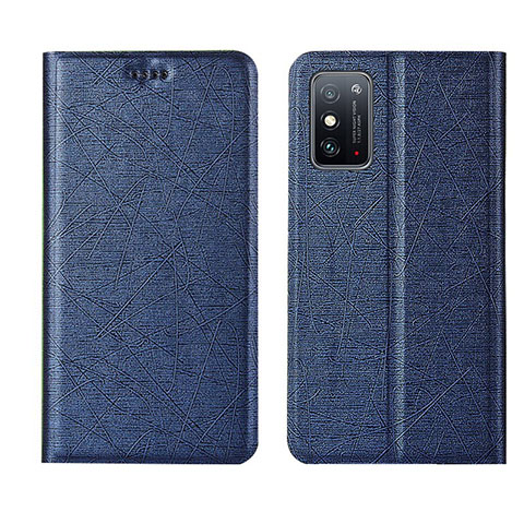 Coque Portefeuille Livre Cuir Etui Clapet T02 pour Huawei Honor X10 Max 5G Bleu