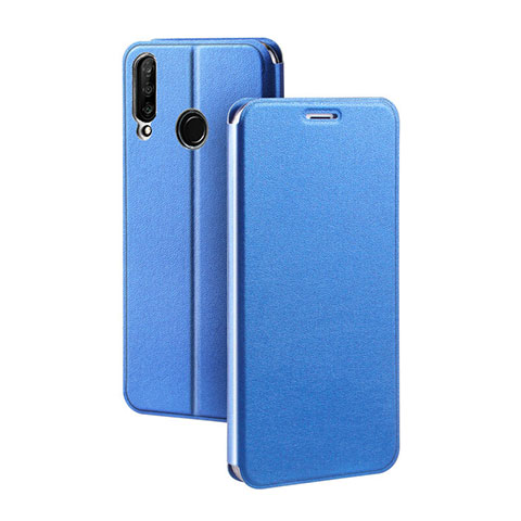 Coque Portefeuille Livre Cuir Etui Clapet T02 pour Huawei P30 Lite New Edition Bleu