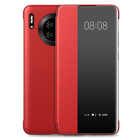 Coque Portefeuille Livre Cuir Etui Clapet T03 pour Huawei Mate 30 Pro Rouge