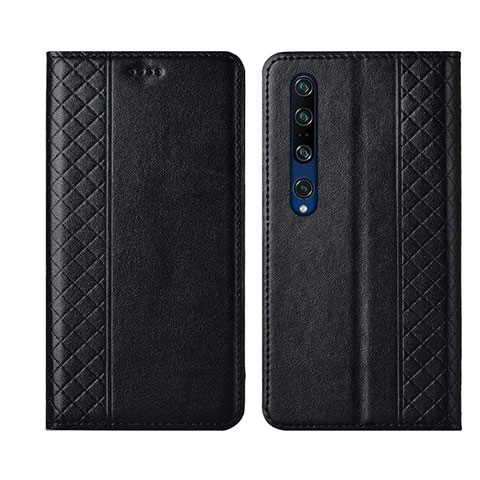 Coque Portefeuille Livre Cuir Etui Clapet T03 pour Xiaomi Mi 10 Pro Noir
