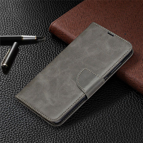Coque Portefeuille Livre Cuir Etui Clapet T03 pour Xiaomi Redmi Note 9 Gris