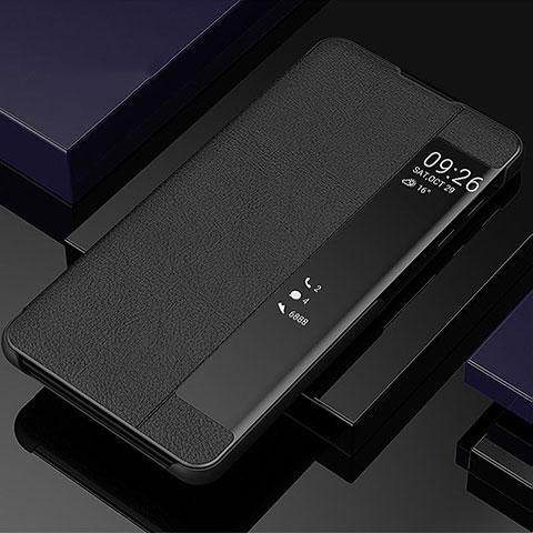 Coque Portefeuille Livre Cuir Etui Clapet T04 pour Samsung Galaxy Note 10 Plus Noir
