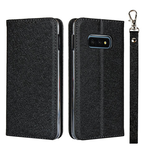 Coque Portefeuille Livre Cuir Etui Clapet T04 pour Samsung Galaxy S10e Noir