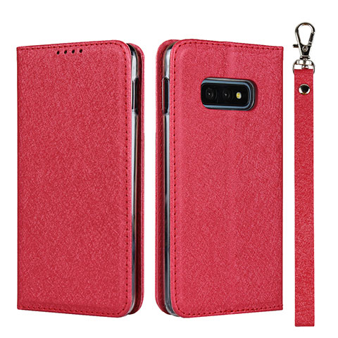 Coque Portefeuille Livre Cuir Etui Clapet T04 pour Samsung Galaxy S10e Rouge