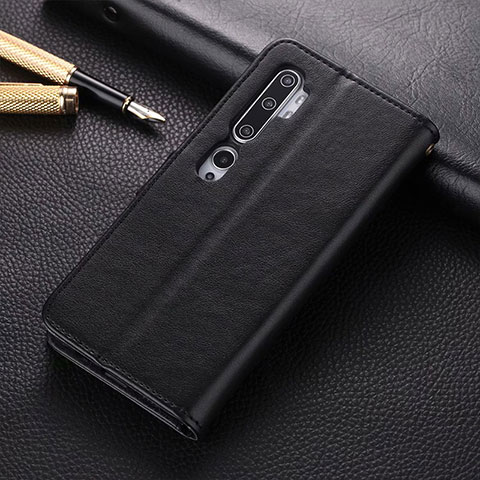 Coque Portefeuille Livre Cuir Etui Clapet T05 pour Xiaomi Mi Note 10 Pro Noir