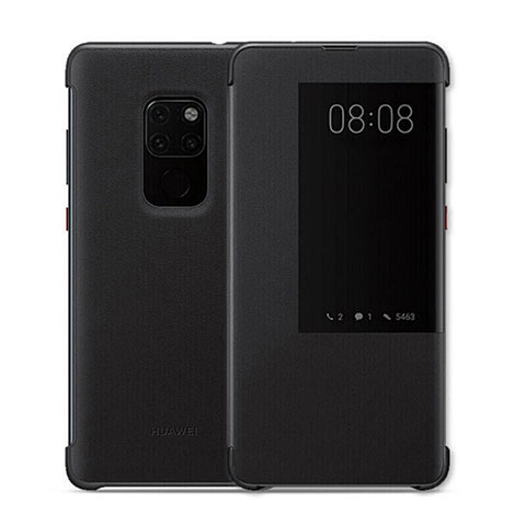 Coque Portefeuille Livre Cuir Etui Clapet T06 pour Huawei Mate 20 Noir