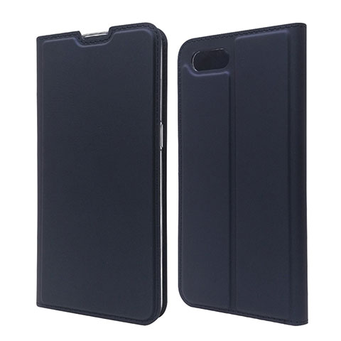 Coque Portefeuille Livre Cuir Etui Clapet T06 pour Oppo RX17 Neo Bleu