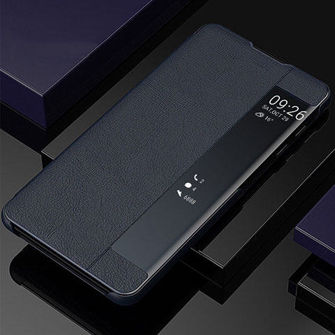 Coque Portefeuille Livre Cuir Etui Clapet T06 pour Samsung Galaxy Note 10 Bleu