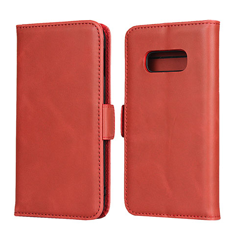 Coque Portefeuille Livre Cuir Etui Clapet T06 pour Samsung Galaxy S10e Rouge