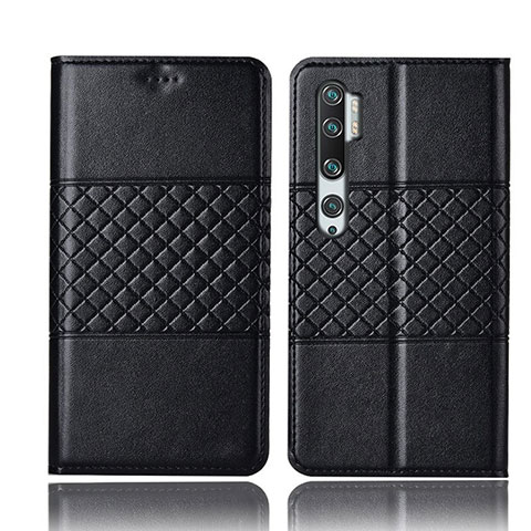 Coque Portefeuille Livre Cuir Etui Clapet T06 pour Xiaomi Mi Note 10 Noir