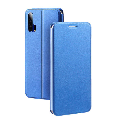 Coque Portefeuille Livre Cuir Etui Clapet T07 pour Huawei Honor 20 Pro Bleu
