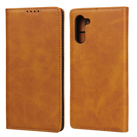 Coque Portefeuille Livre Cuir Etui Clapet T07 pour Samsung Galaxy Note 10 5G Orange