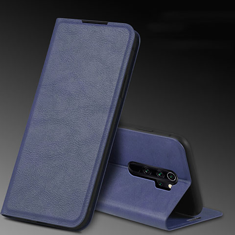 Coque Portefeuille Livre Cuir Etui Clapet T07 pour Xiaomi Redmi Note 8 Pro Bleu