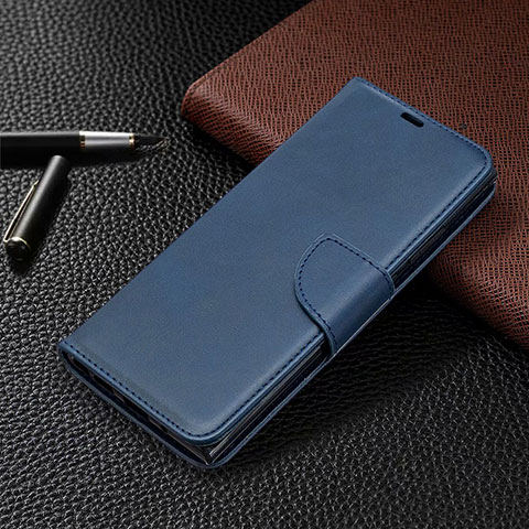 Coque Portefeuille Livre Cuir Etui Clapet T08 pour Samsung Galaxy Note 20 Ultra 5G Bleu
