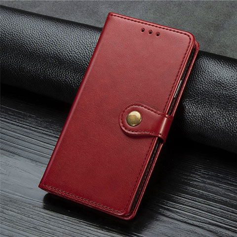 Coque Portefeuille Livre Cuir Etui Clapet T08 pour Xiaomi Mi 10 Rouge