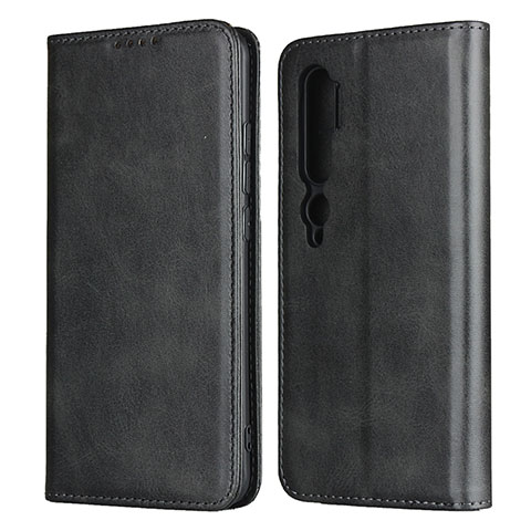 Coque Portefeuille Livre Cuir Etui Clapet T08 pour Xiaomi Mi Note 10 Noir