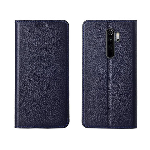 Coque Portefeuille Livre Cuir Etui Clapet T08 pour Xiaomi Redmi Note 8 Pro Bleu