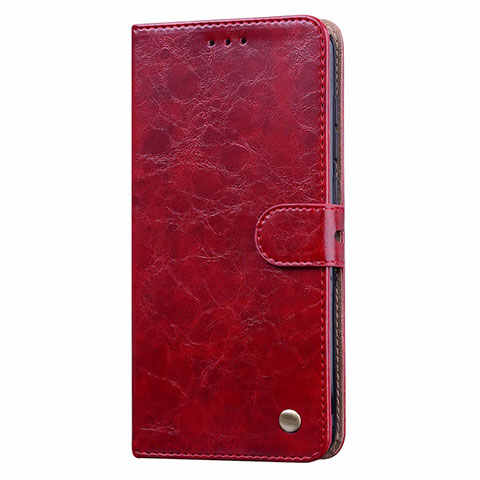 Coque Portefeuille Livre Cuir Etui Clapet T08 pour Xiaomi Redmi Note 9 Rouge