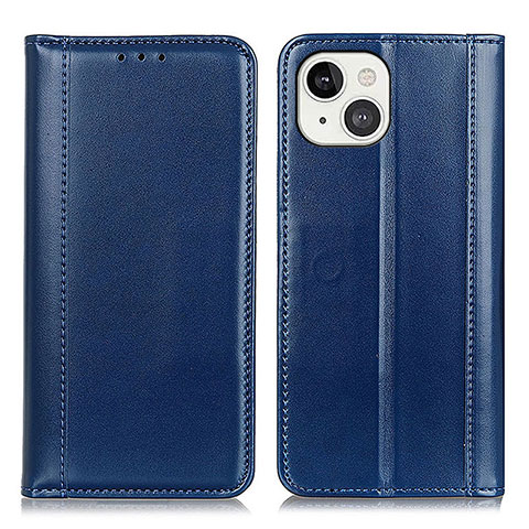 Coque Portefeuille Livre Cuir Etui Clapet T09 pour Apple iPhone 14 Bleu
