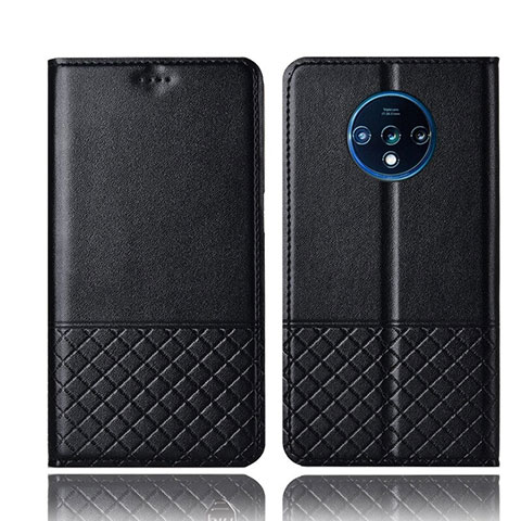 Coque Portefeuille Livre Cuir Etui Clapet T09 pour OnePlus 7T Noir