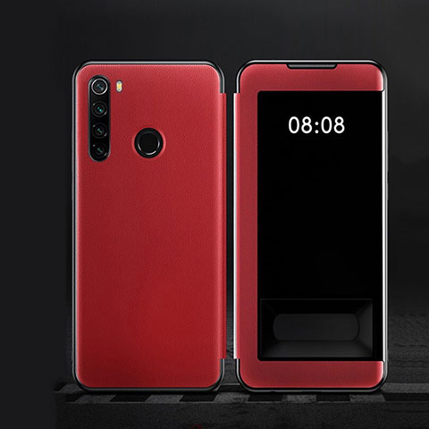 Coque Portefeuille Livre Cuir Etui Clapet T09 pour Xiaomi Redmi Note 8 Rouge