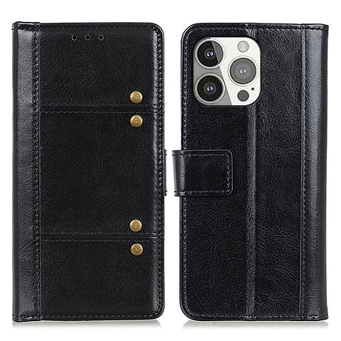 Coque Portefeuille Livre Cuir Etui Clapet T10 pour Apple iPhone 13 Pro Noir