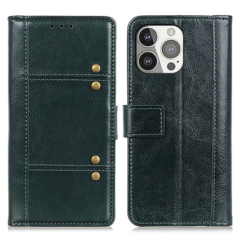 Coque Portefeuille Livre Cuir Etui Clapet T10 pour Apple iPhone 13 Pro Vert