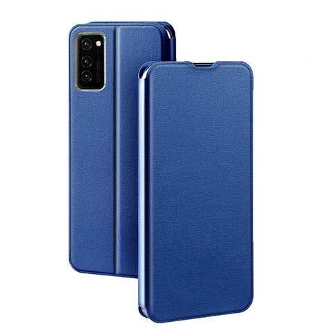 Coque Portefeuille Livre Cuir Etui Clapet T10 pour Huawei Honor V30 Pro 5G Bleu