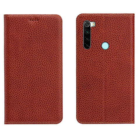 Coque Portefeuille Livre Cuir Etui Clapet T10 pour Xiaomi Redmi Note 8T Vin Rouge