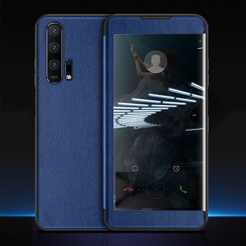 Coque Portefeuille Livre Cuir Etui Clapet T11 pour Huawei Honor 20 Pro Bleu